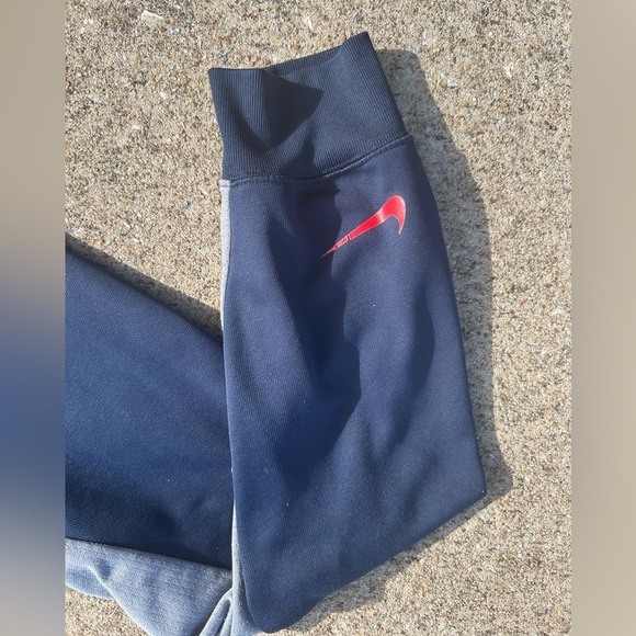 Nike Blue and Gray Zip Up Sweater with Hood - Picture 4 of 6